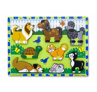 Melissa & Doug Pets Chunky Puzzle - 8 Pieces