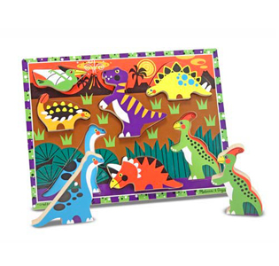 Melissa & Doug Dinosaurs Chunky Puzzle - 7 Pieces