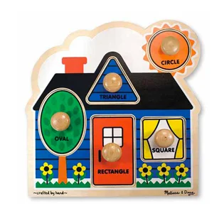 Melissa & Doug First Shapes Jumbo Knob - 5 Pieces