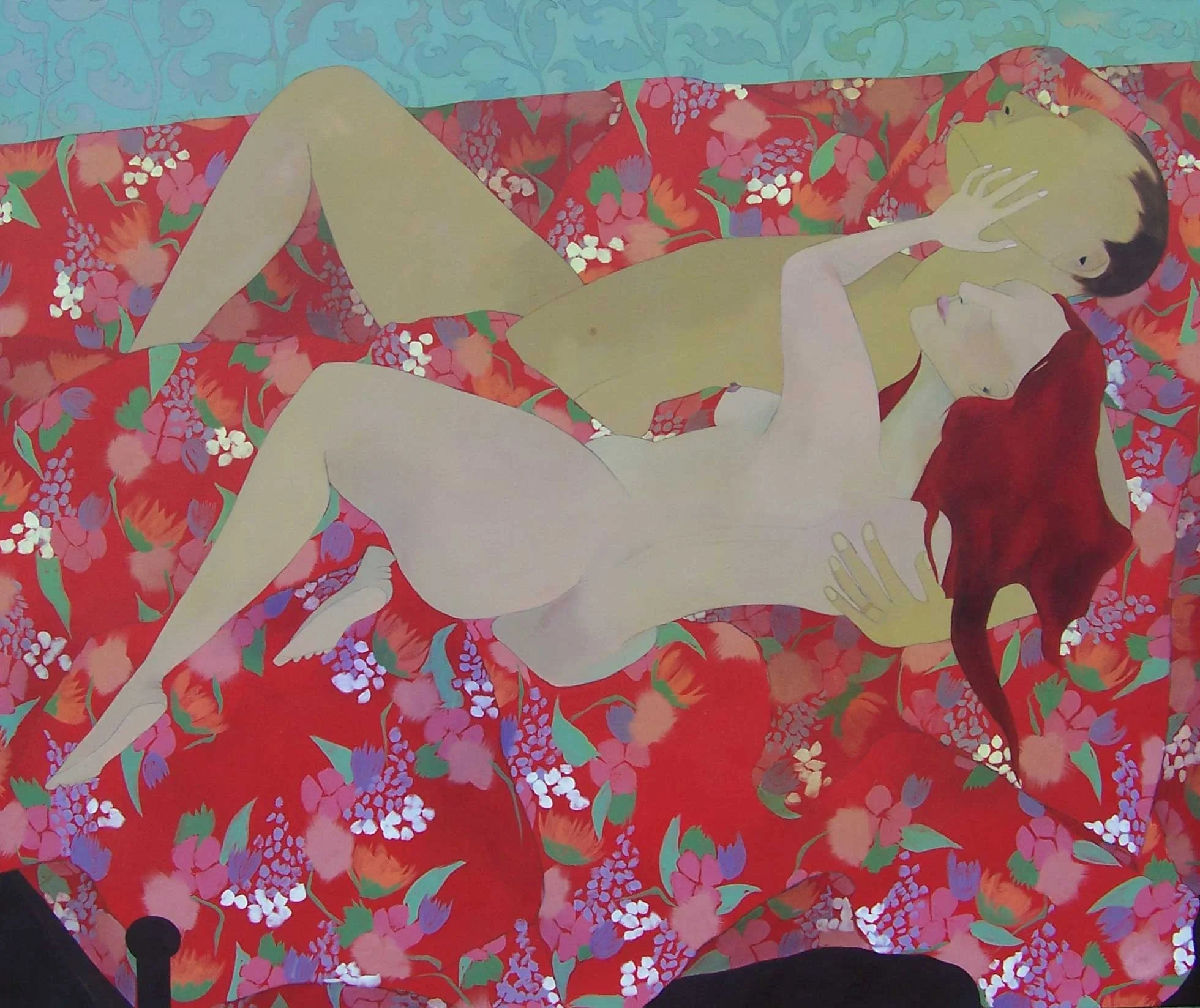 I Hope When I Die It Is In Bed With My Lover 48x60 acrylic on canvas