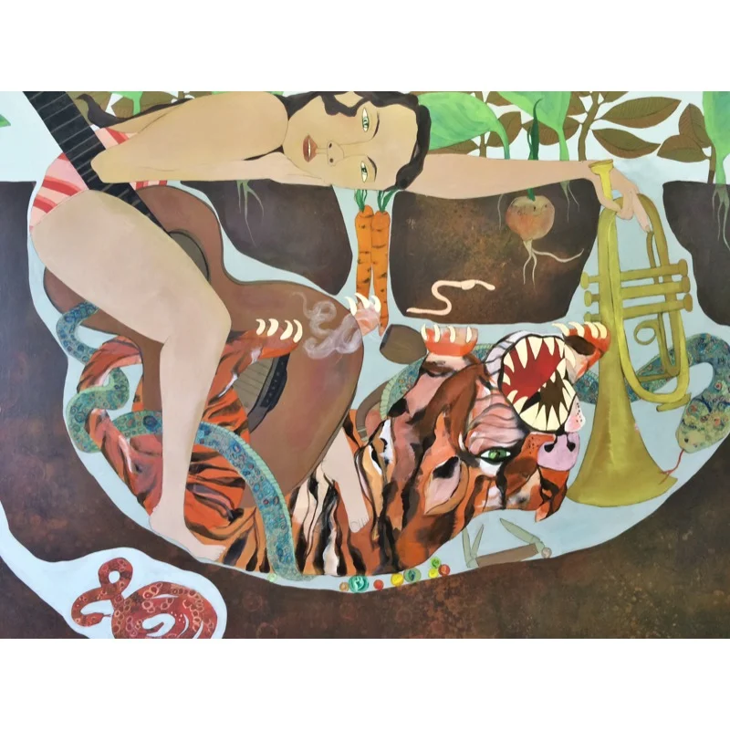 Tiger Trap 30x40 acrylic on canvas