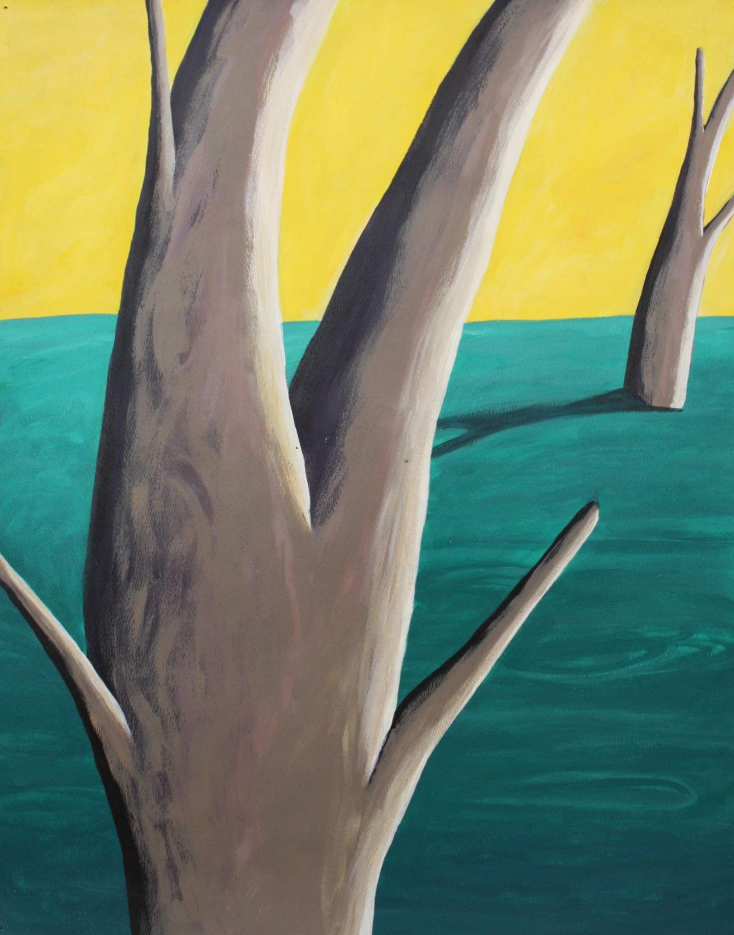 "Tree Legs with Yellow Sky"