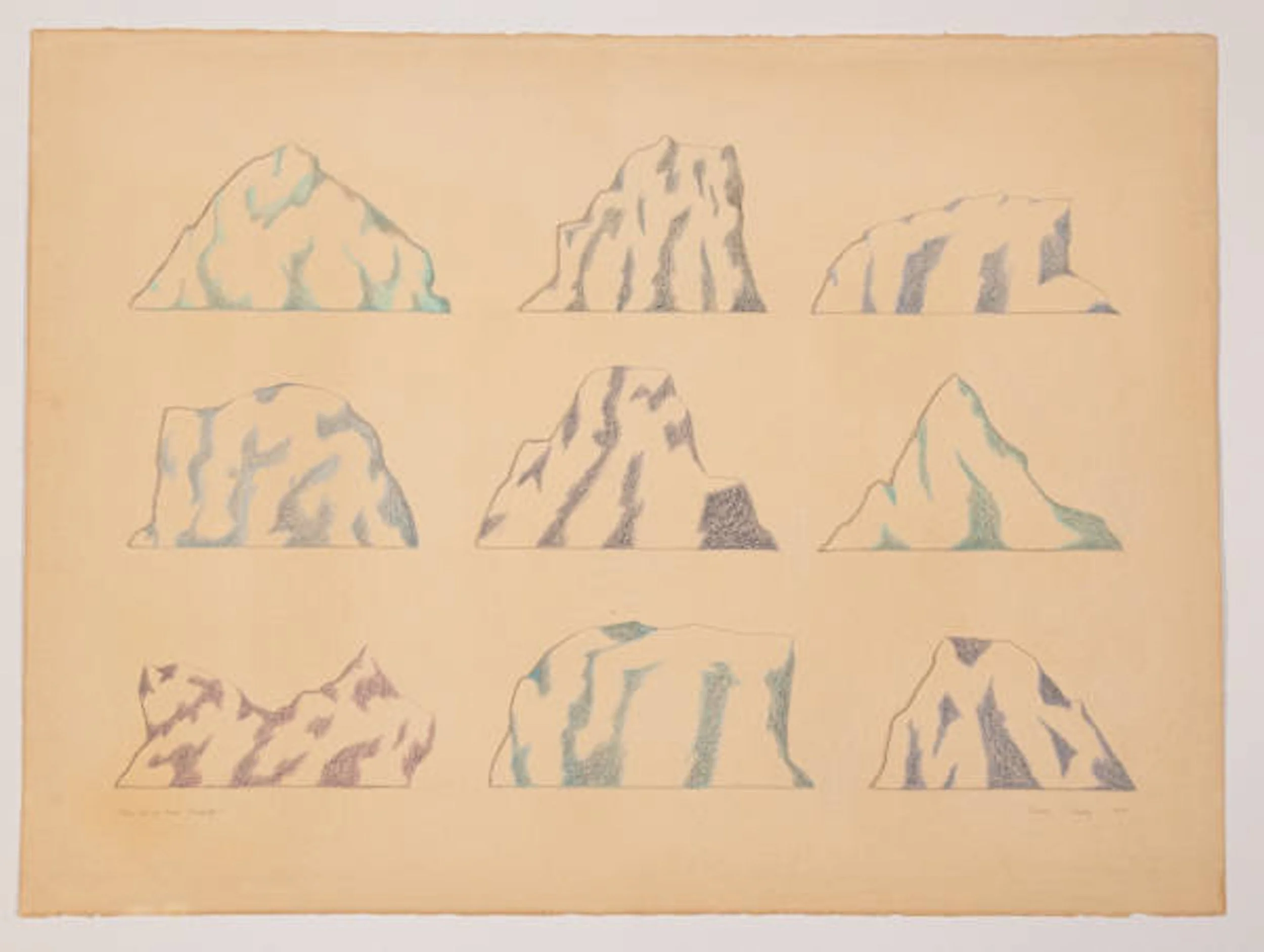 The Tips of Nine Ecebergs