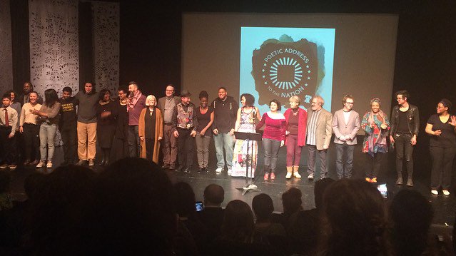 Poetic Address to the Nation cast taking a bow after the performance.