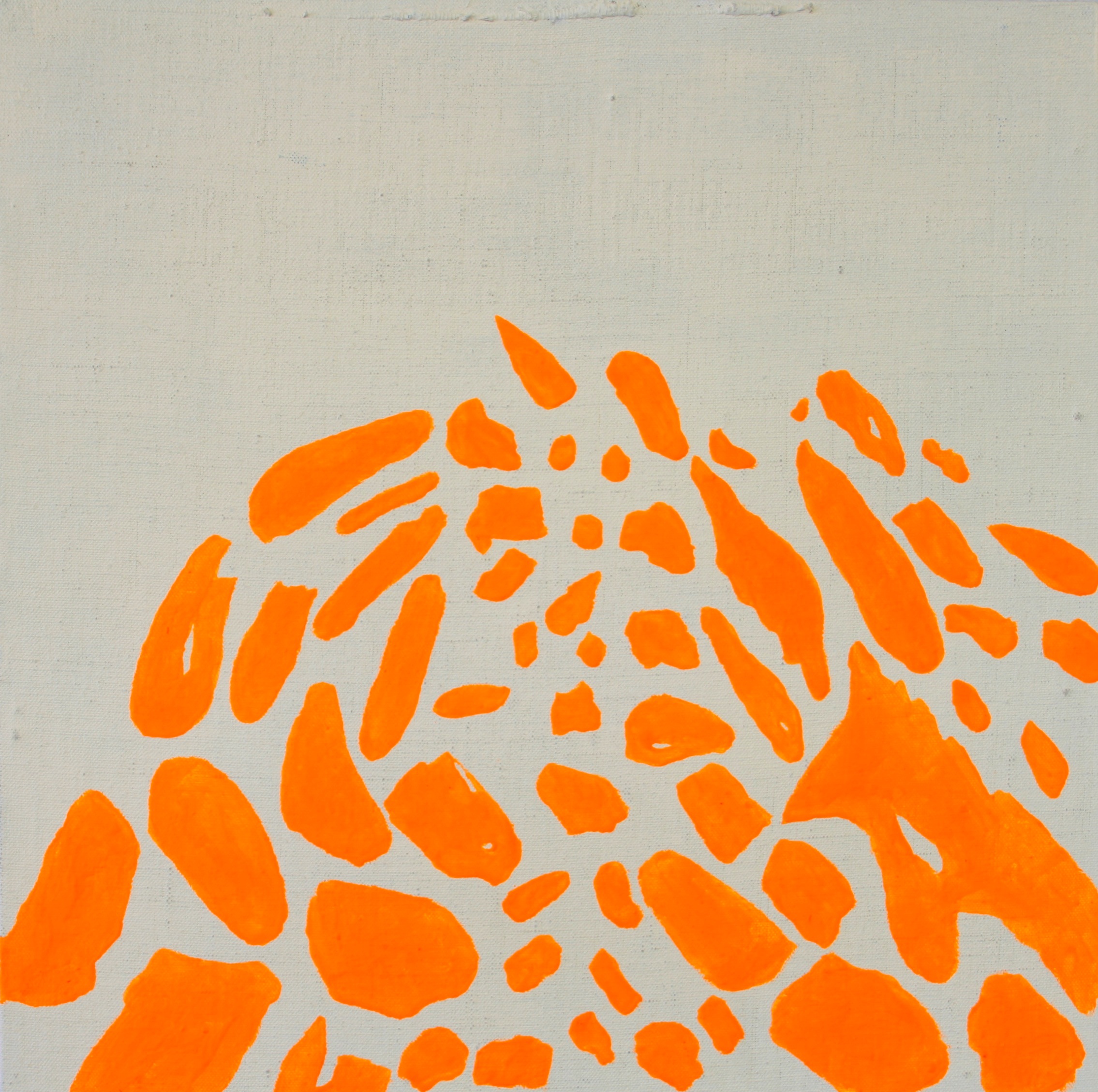 Mound, Vinyl and acrylic on linen panel, 16"x16", 2015