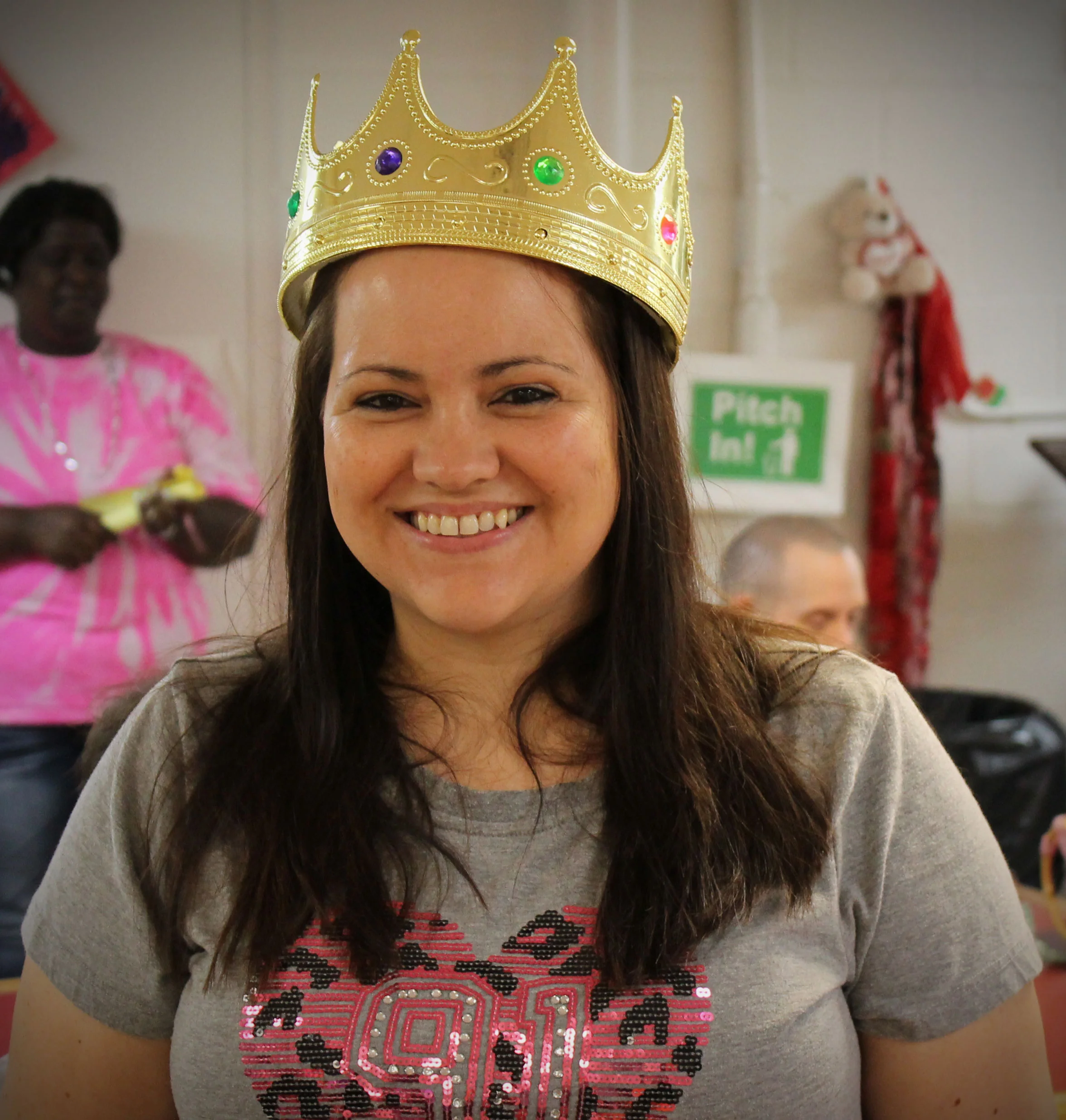 Tracey was crowned Queen for the Day