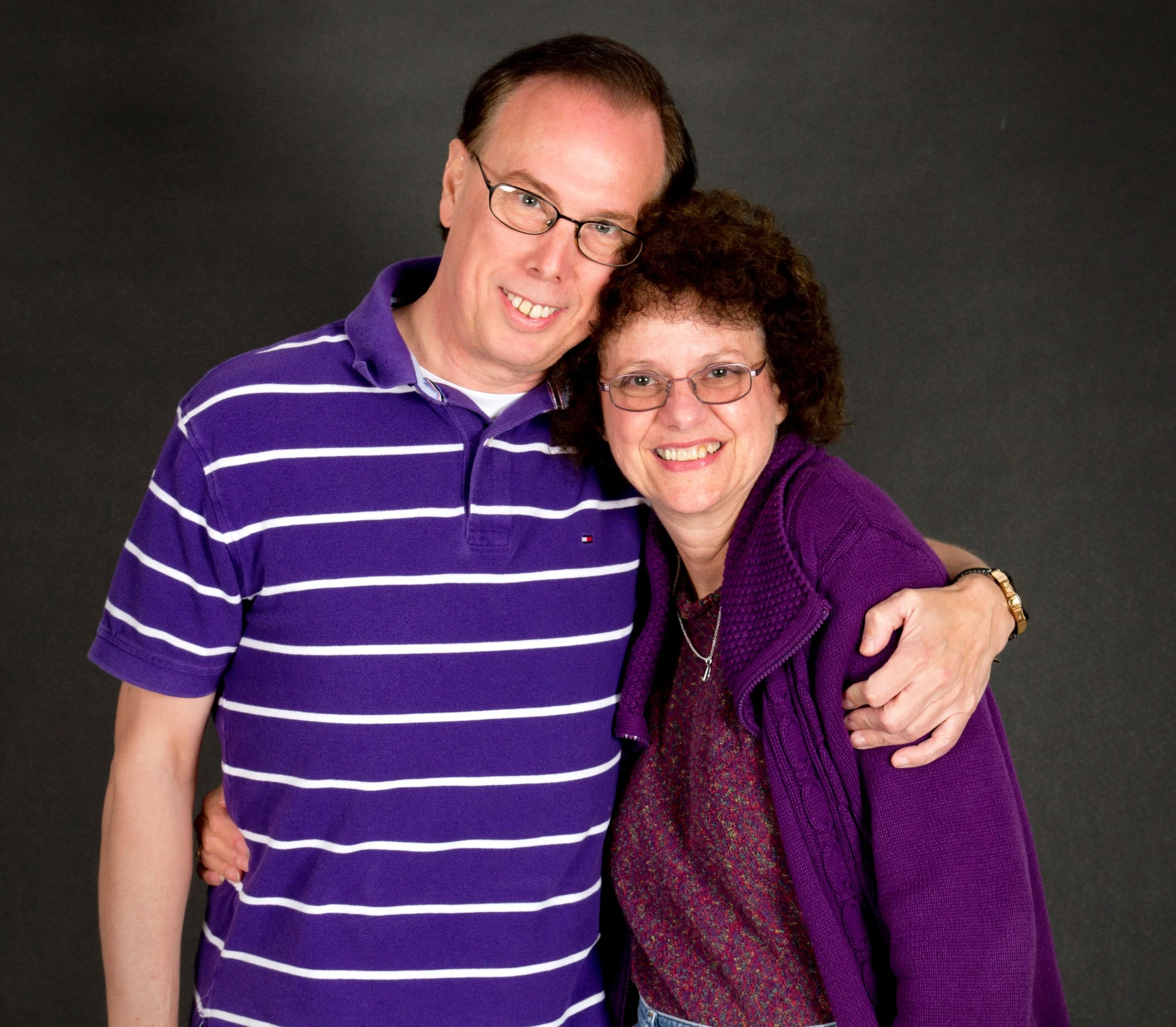 Interpreting Services Director Dave Calvert and service recipient Deborah McQuiggin