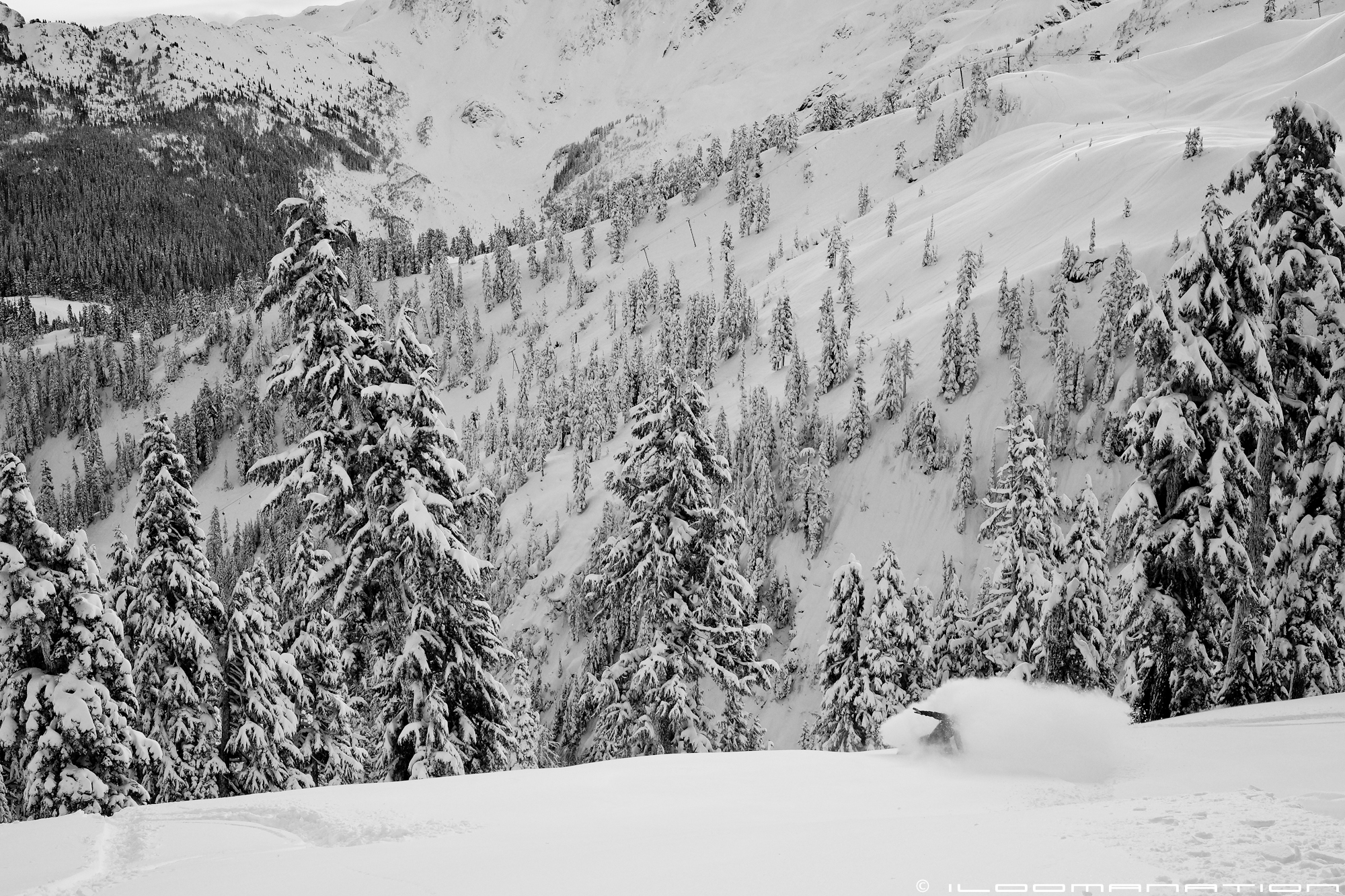 My friend Chad sliding through some Baker powder.