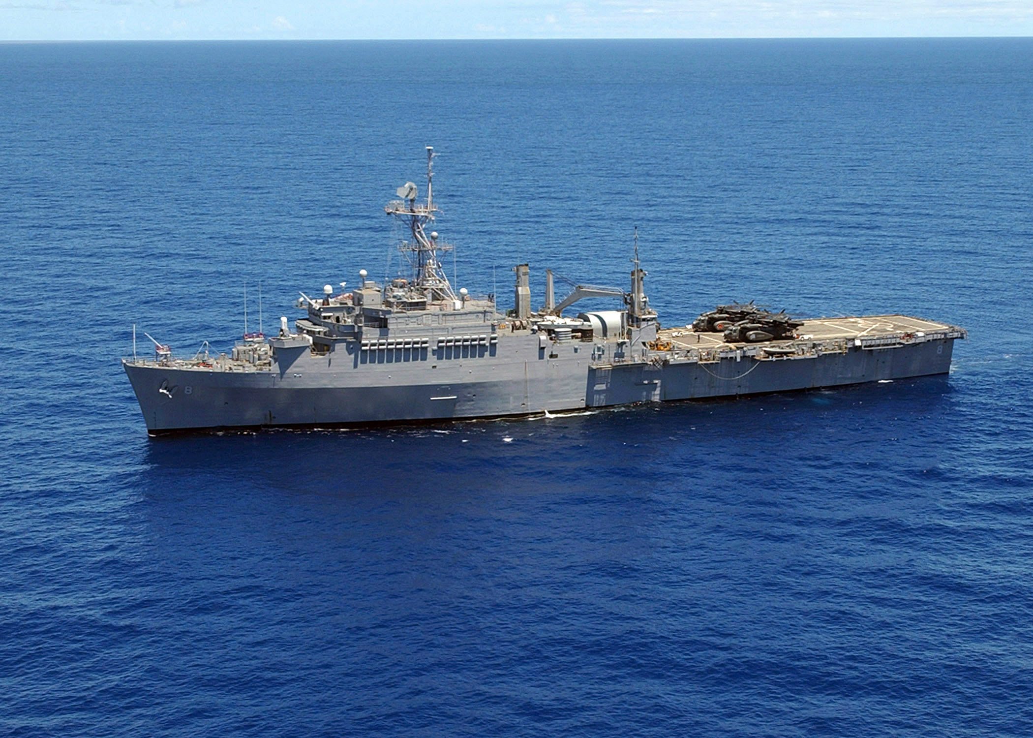  USS Dubuque, the 569 foot Naval ship Darrel served on during the Vietnam War. 