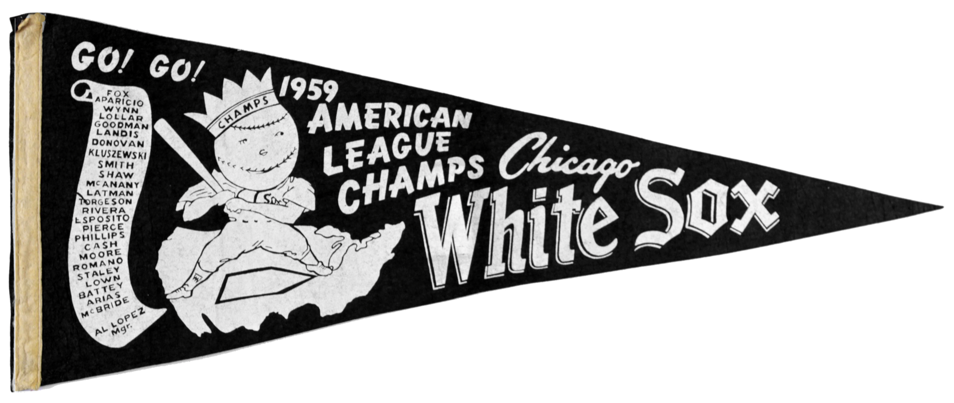  1959 Chicago White Sox line-up, including the great Nelly Fox, who was kind enough to sign an autograph for Darrel. 