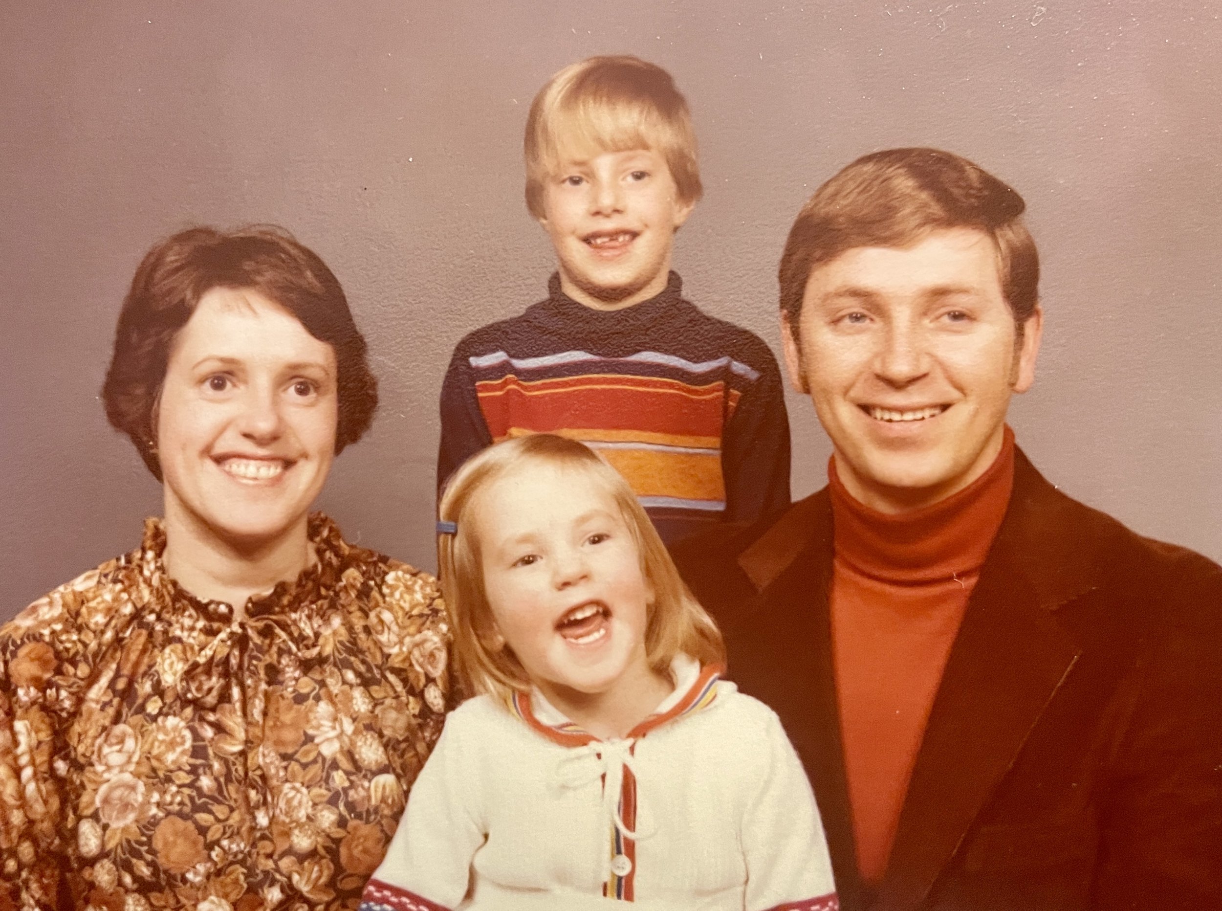  Darrel, Jane and their two kids, Mark and Beth, during the time they lived in Midland, MI. Darrel was working at the nuclear plants. 1980. 