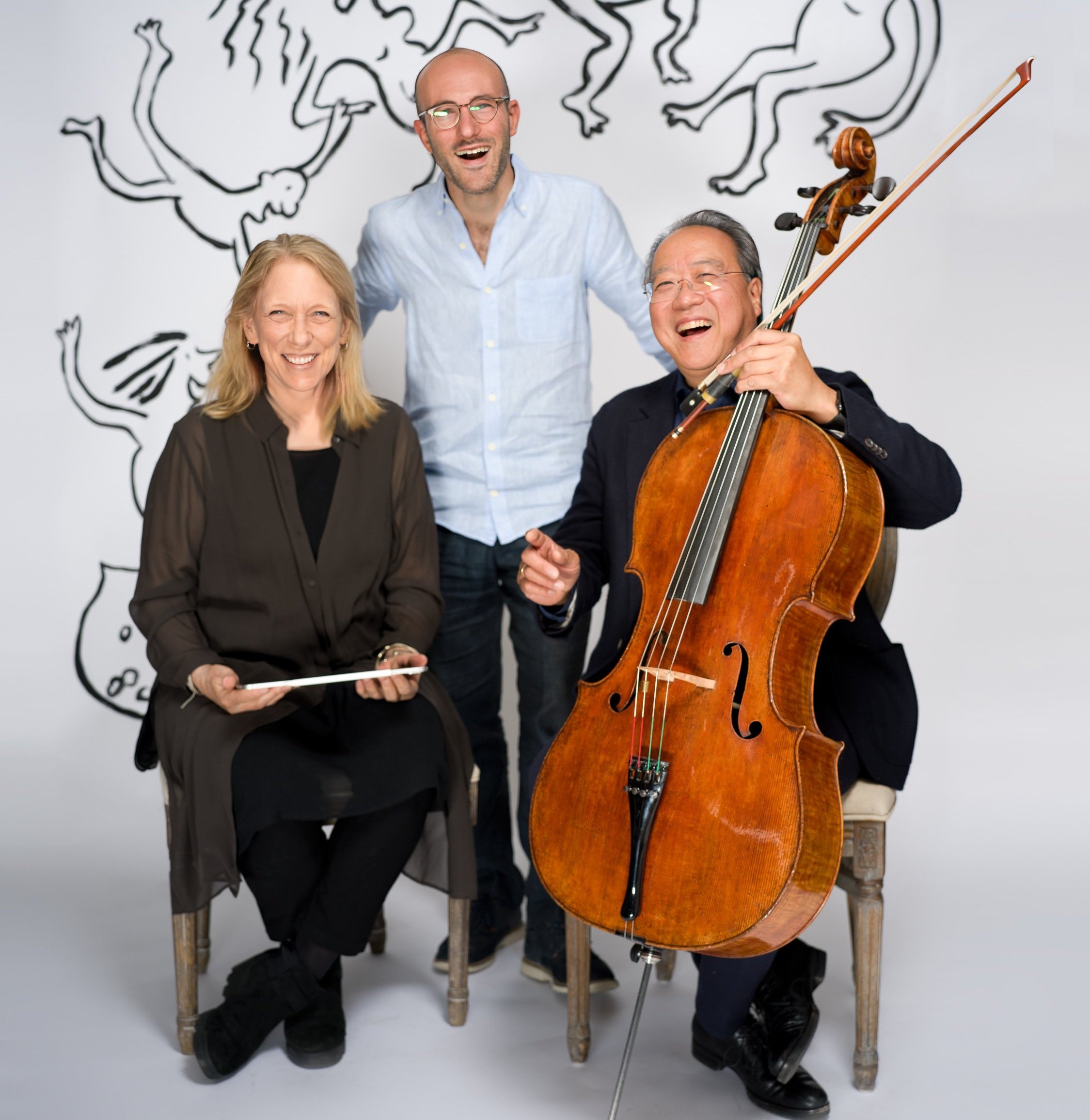  Liza Donnelly, Guy Ben-Aharon and Yo-Yo Ma 