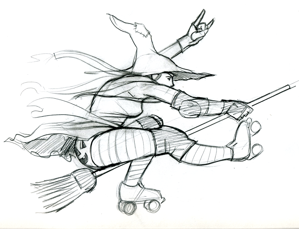 Witch Roller Derby Design