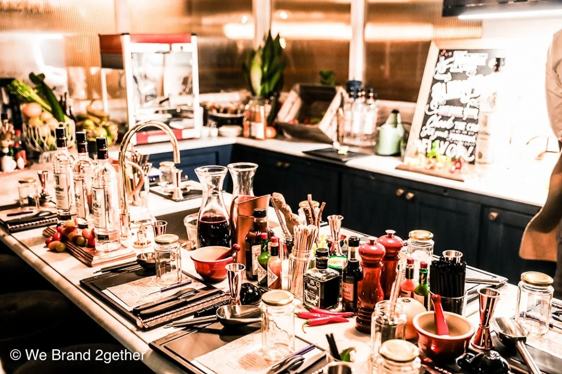 Bloody Mary set up van Ketel One vodka .