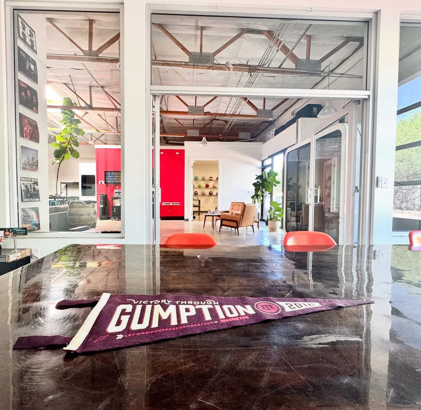 Courageous ideas and gumption will never go out of style. Our pennant from 2016 (feels like 1916) reminds us to be bold and daring. Something to consider this weekend.