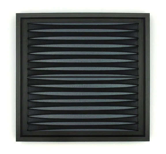 Untitled (black on grey diptych, stretched), 2007