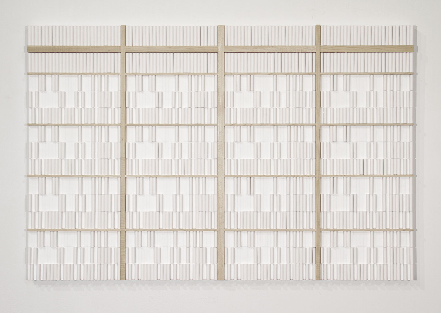 Nothing on Blank, 2013 29.5 x 45 x 1 3/8 inches Paper and wood