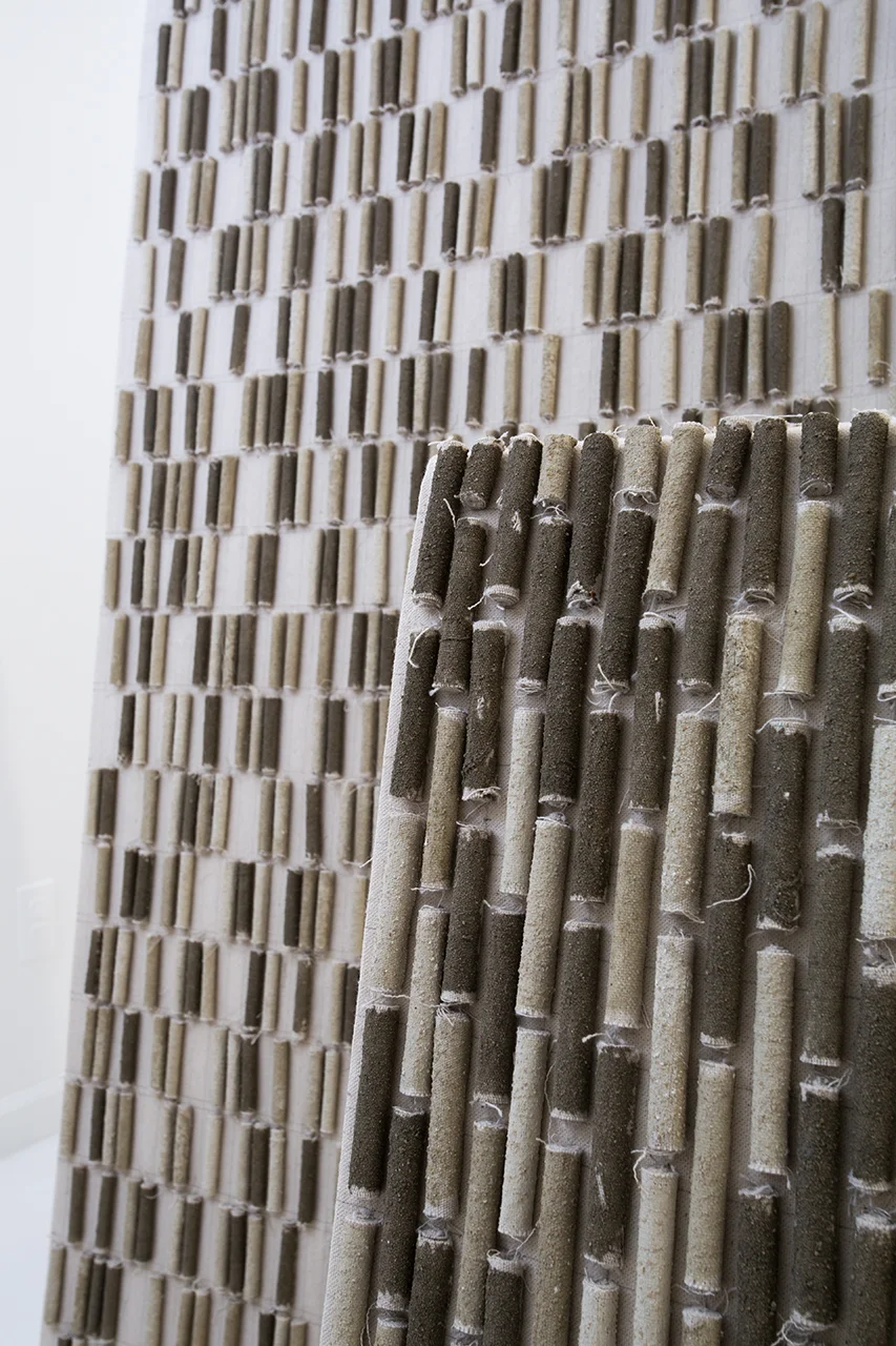 Untitled v. 1 (rolled, canvas, cement 02, 03) detail, 2015