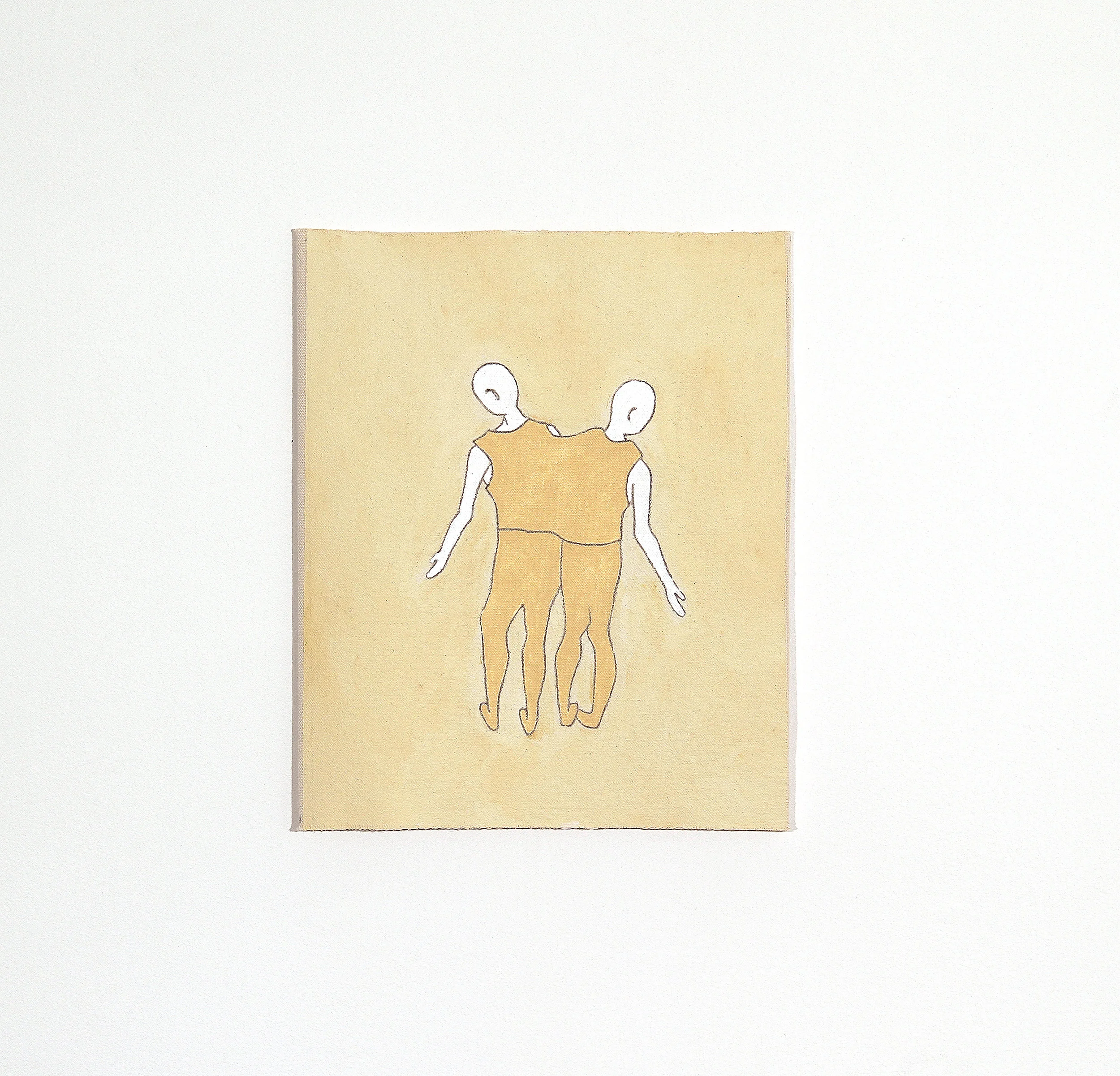 FOW, Flag Men, Character Study, Fragment, Side A, 2017 Canvas, sand, acrylic, latex, and wax 