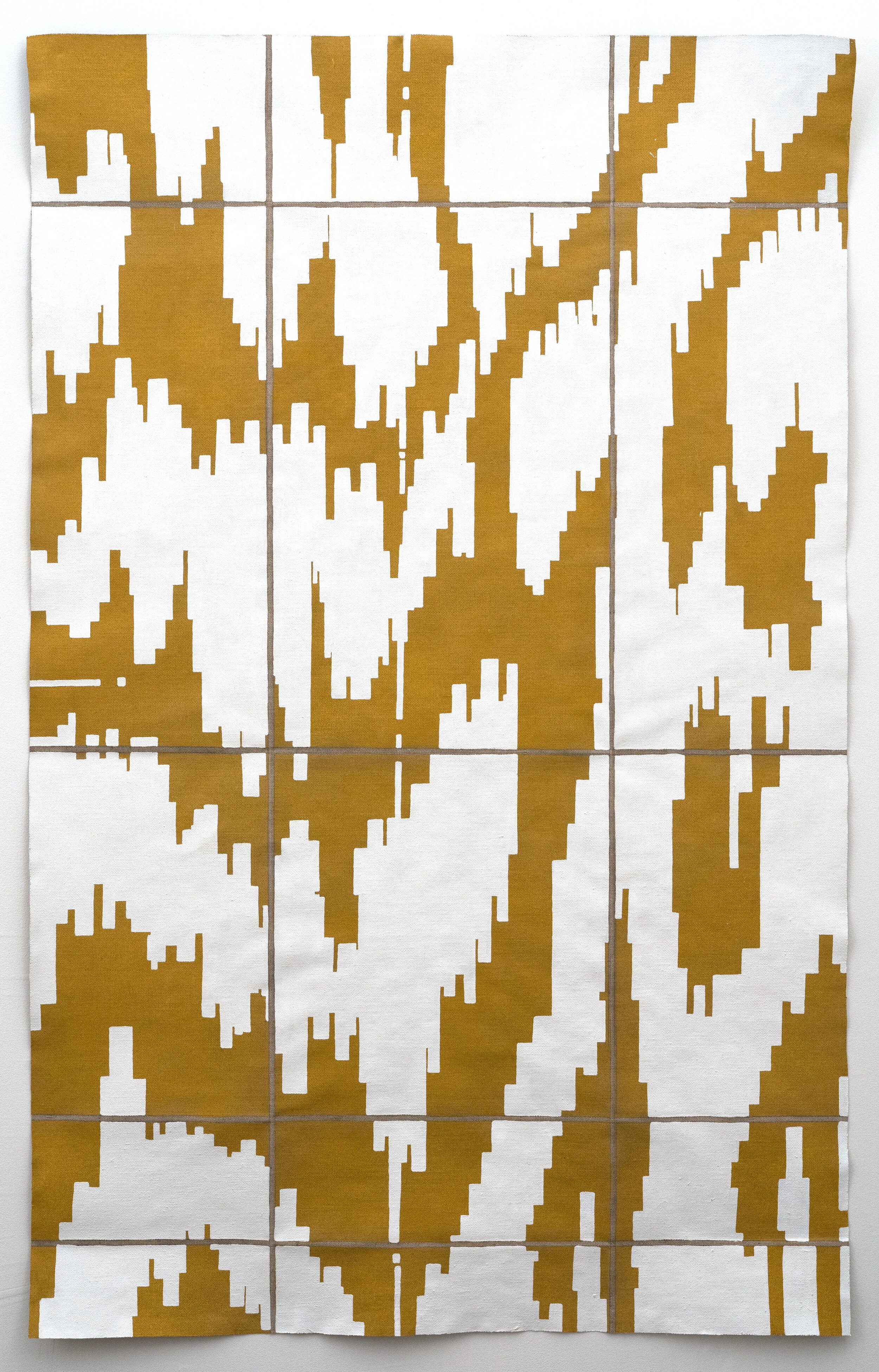 WIABH, (TF, Feet, Site J), verso, 2019 59 x 36.75 inches Casein, gouache, latex on linen