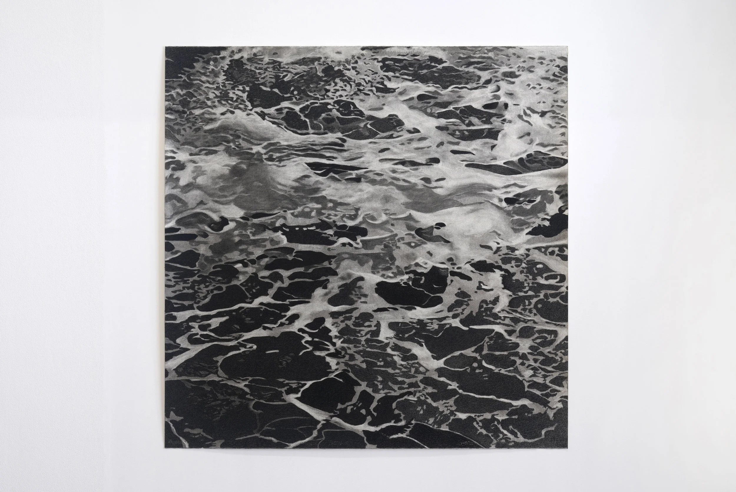   TD 2,  2023 55.5 x 55.5 in Charcoal on paper 