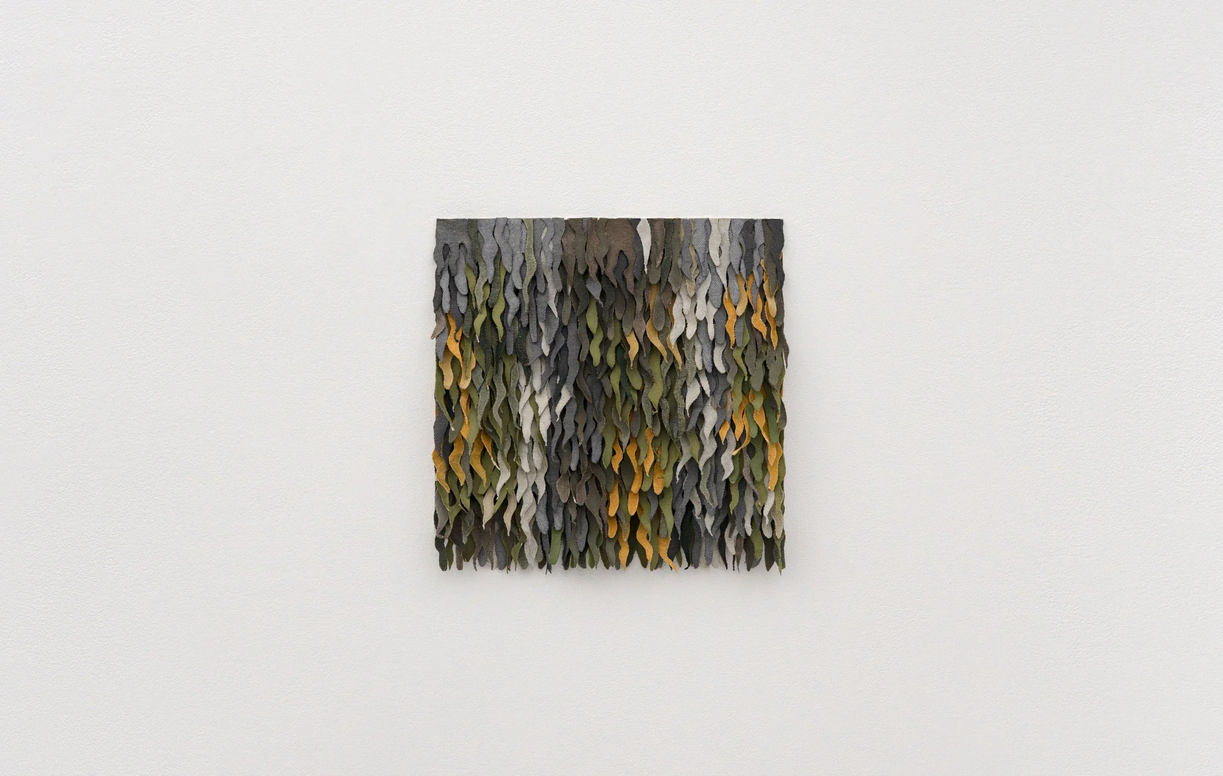   TS 19,  2025 8 7/8 × 8 7/8 inches Gouache, latex, casein, acrylic on canvas, mounted on paper 