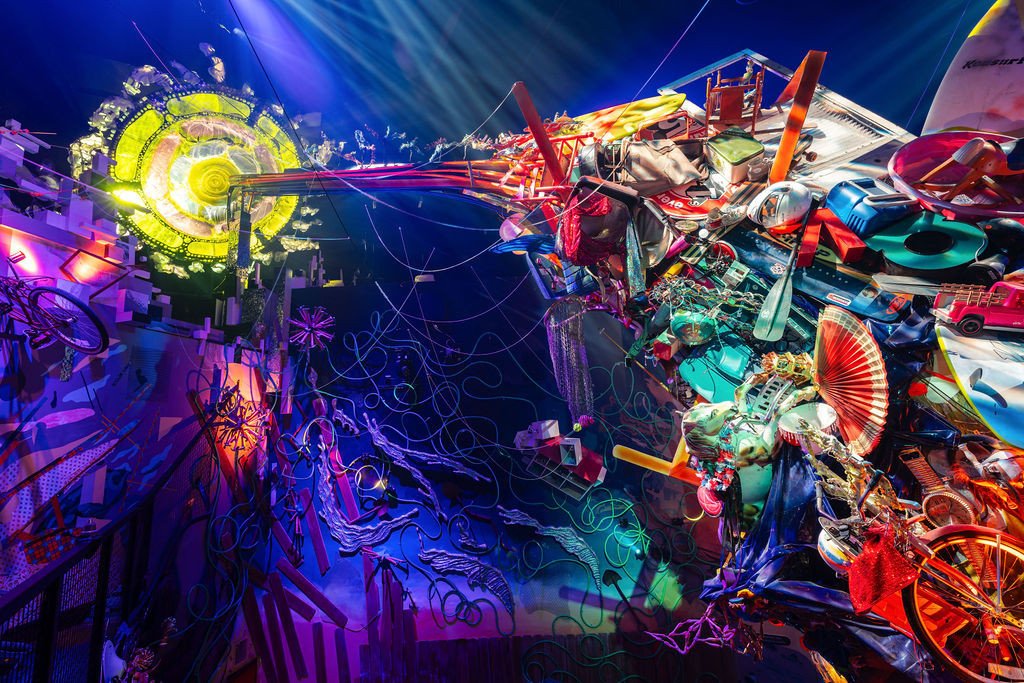 Radio Tave - the 5th permanent exhibition from @meow__wolf includes some BIG art... like &quot;The Amalgam!&quot;⁠
⁠
This &quot;portal gone wrong&quot; was brought to life under the Creative Direction of Dani Herrera (@danielleish), Mat Crimins (@mat