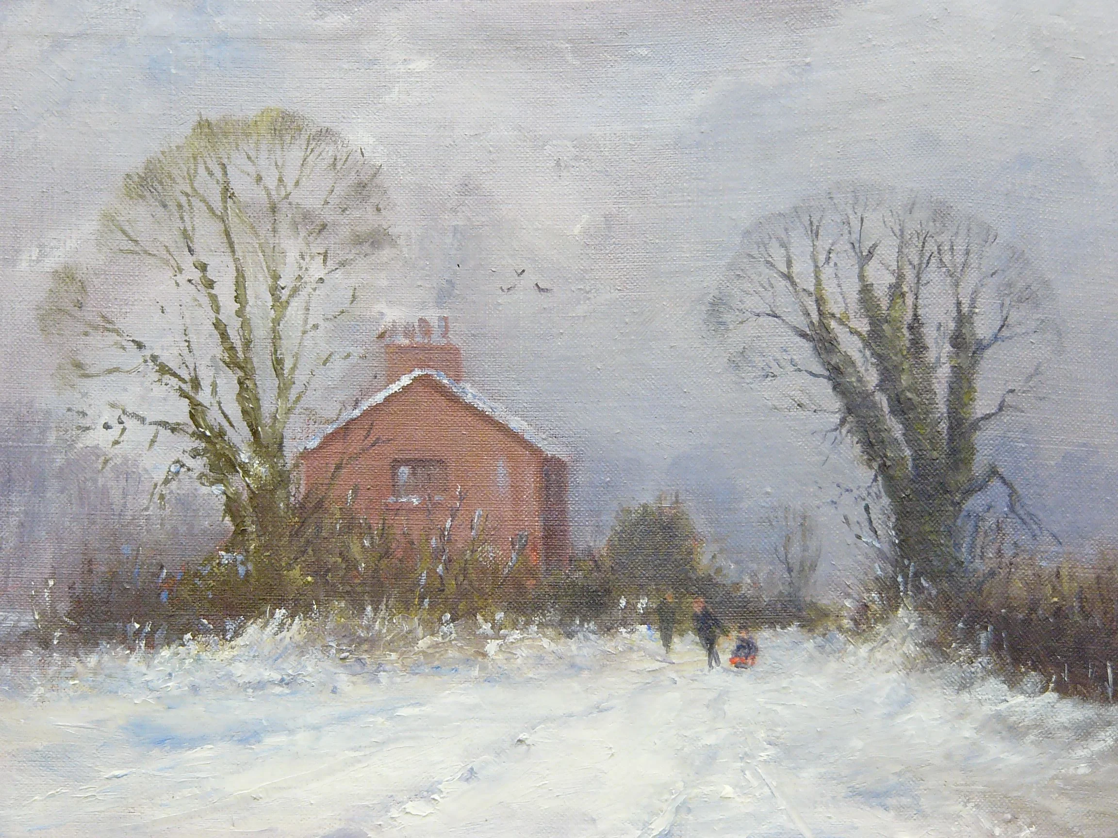 A wintery Lancashire Lane.