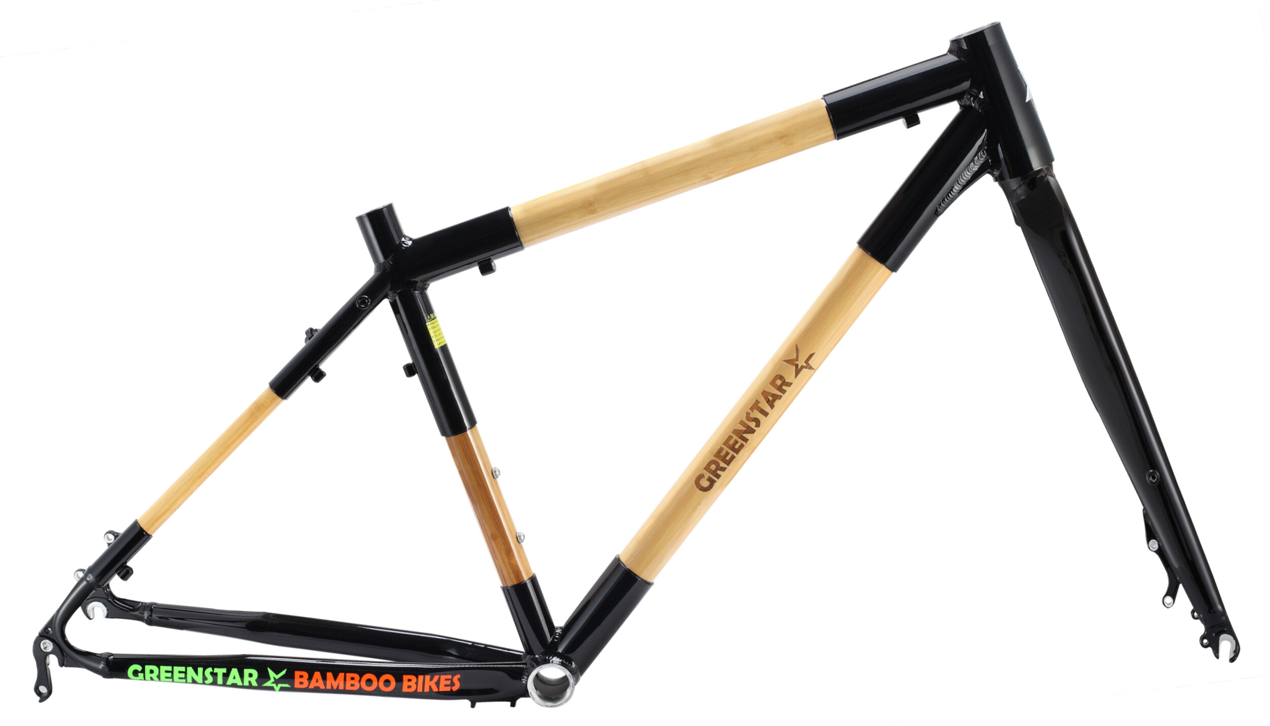 EcoCross Hybrid Bamboo Bike Frame 18 in