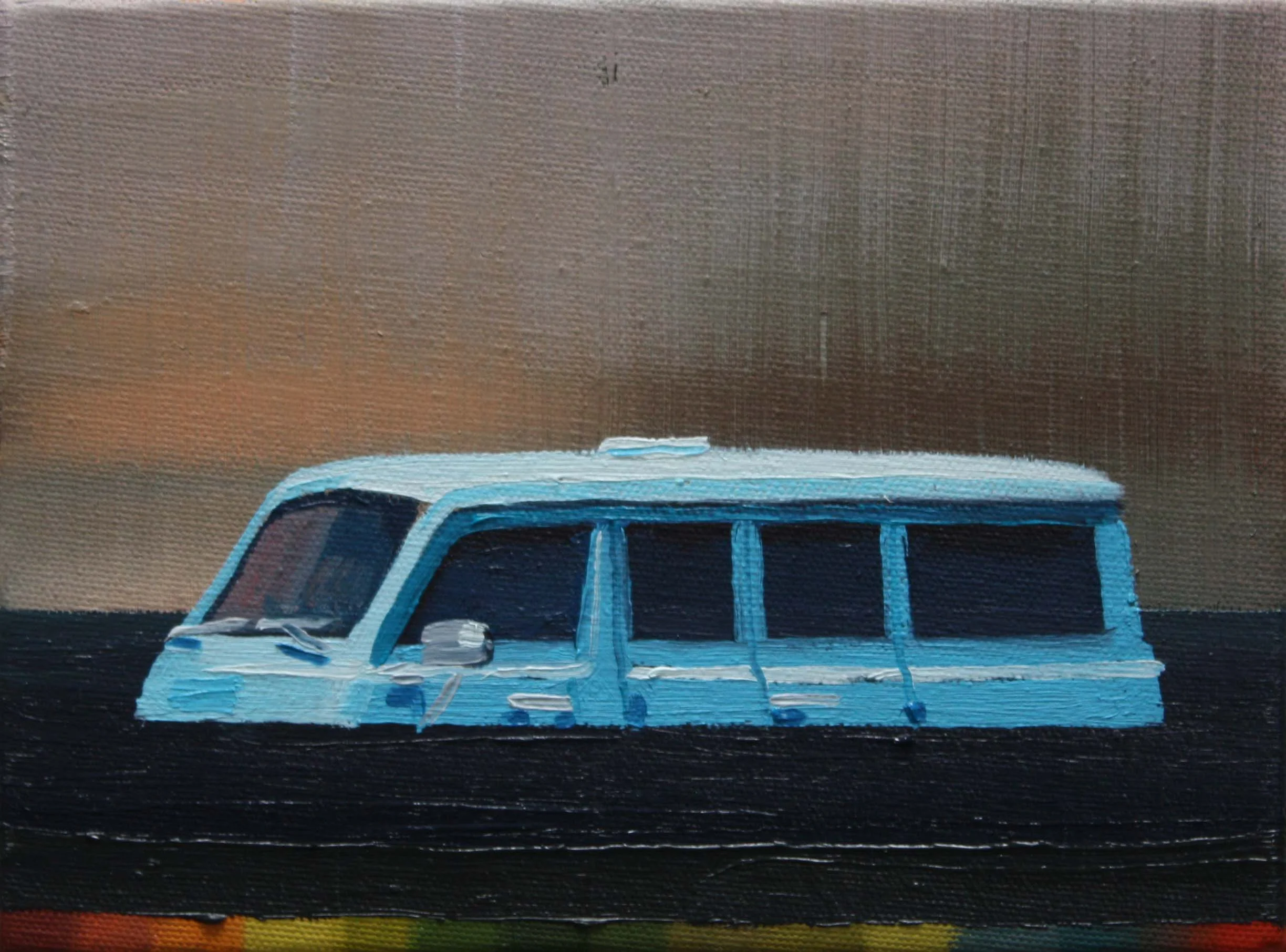 Sinking Blue Van