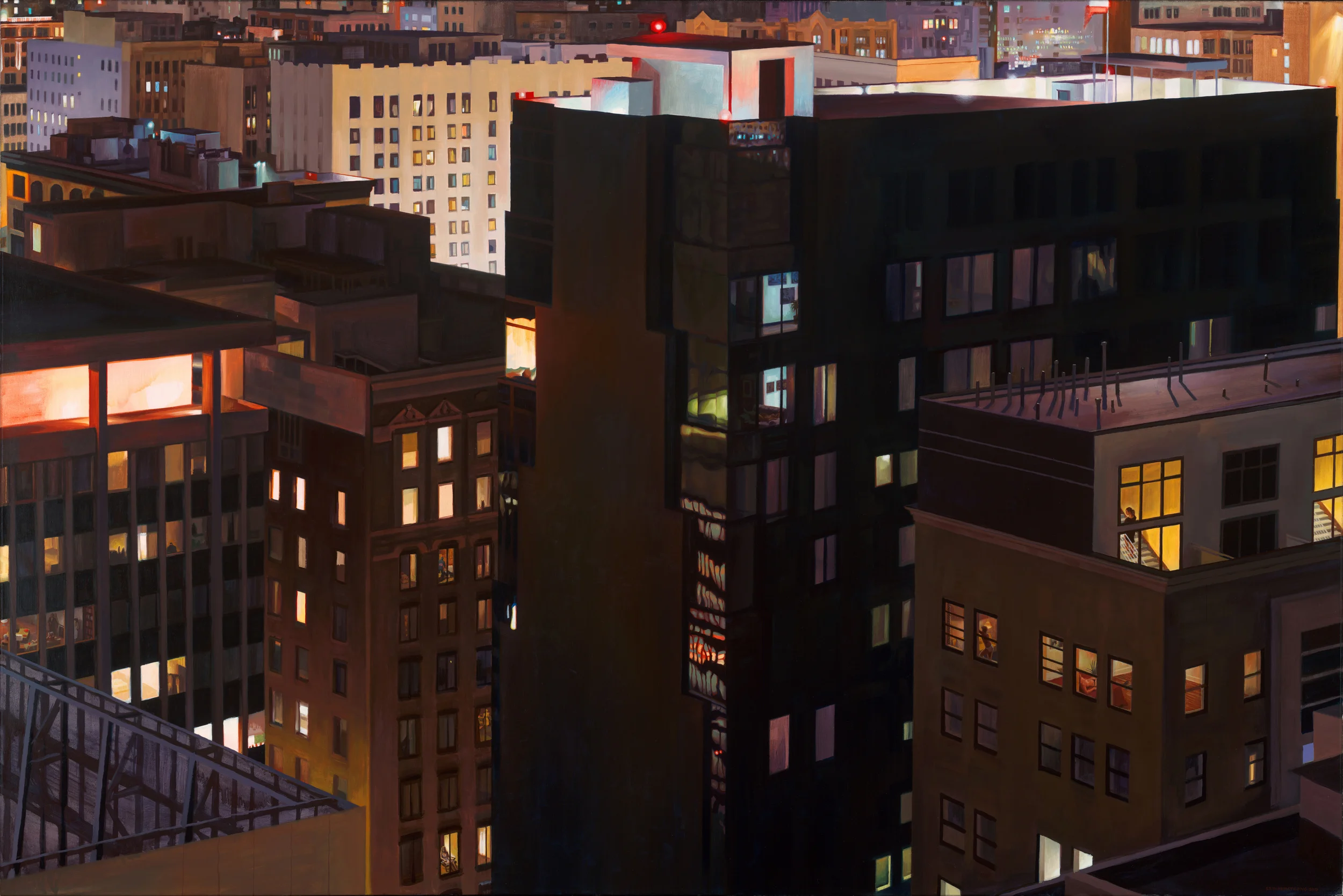 "Lovin' Thy Neighbor", Oil on canvas, 40 x 60 in.