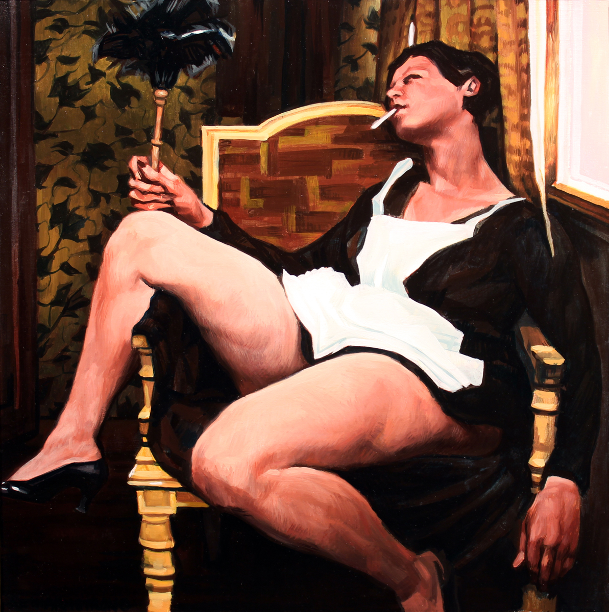 "Getting Maid", Oil on wood