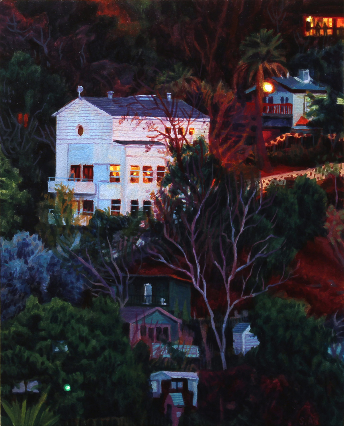 "House Party", oil on paper, 10 x 8 inches, 2017