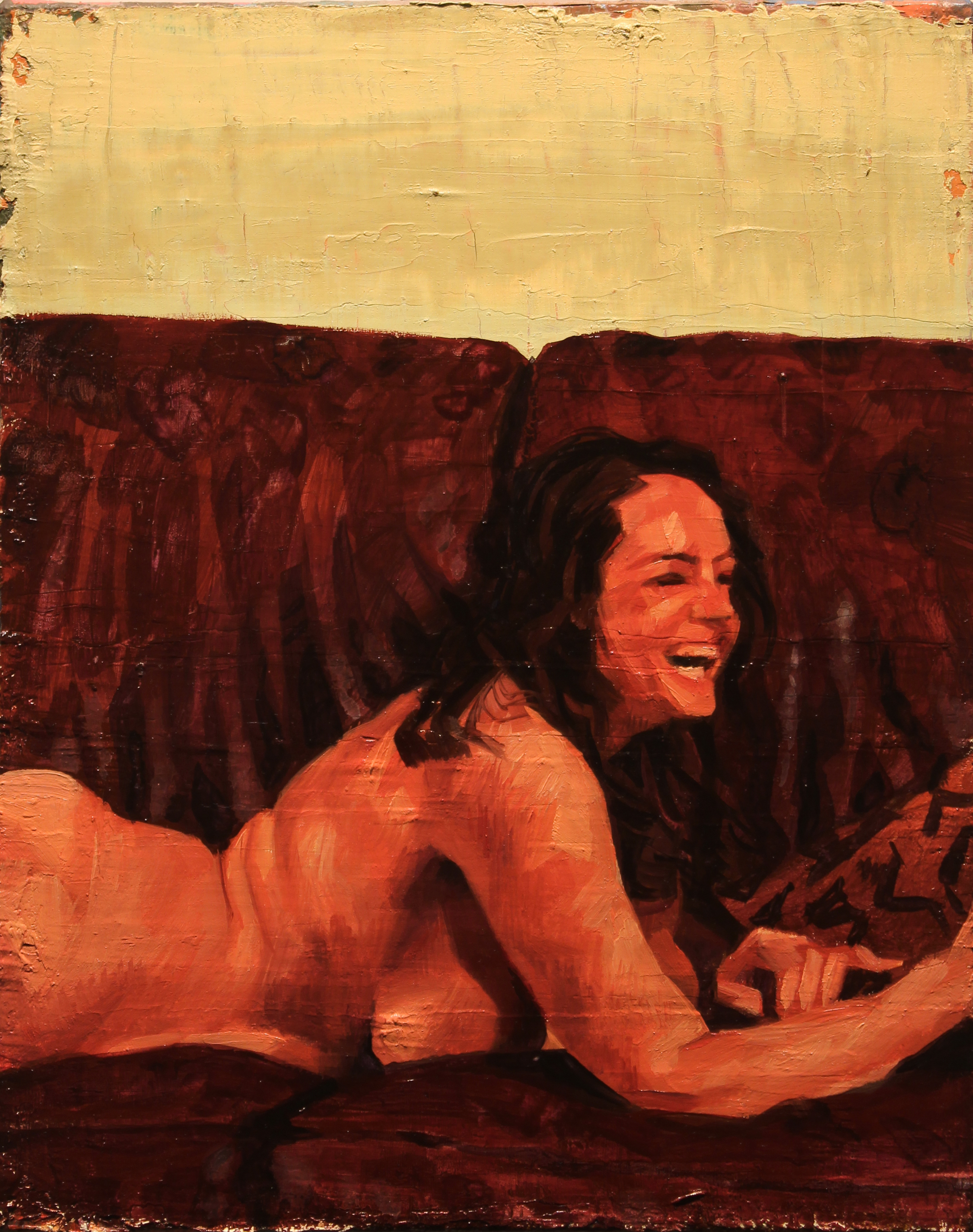 Study for "Katherine's Couch", Oil on canvas, 10 x 8 inches, 2016
