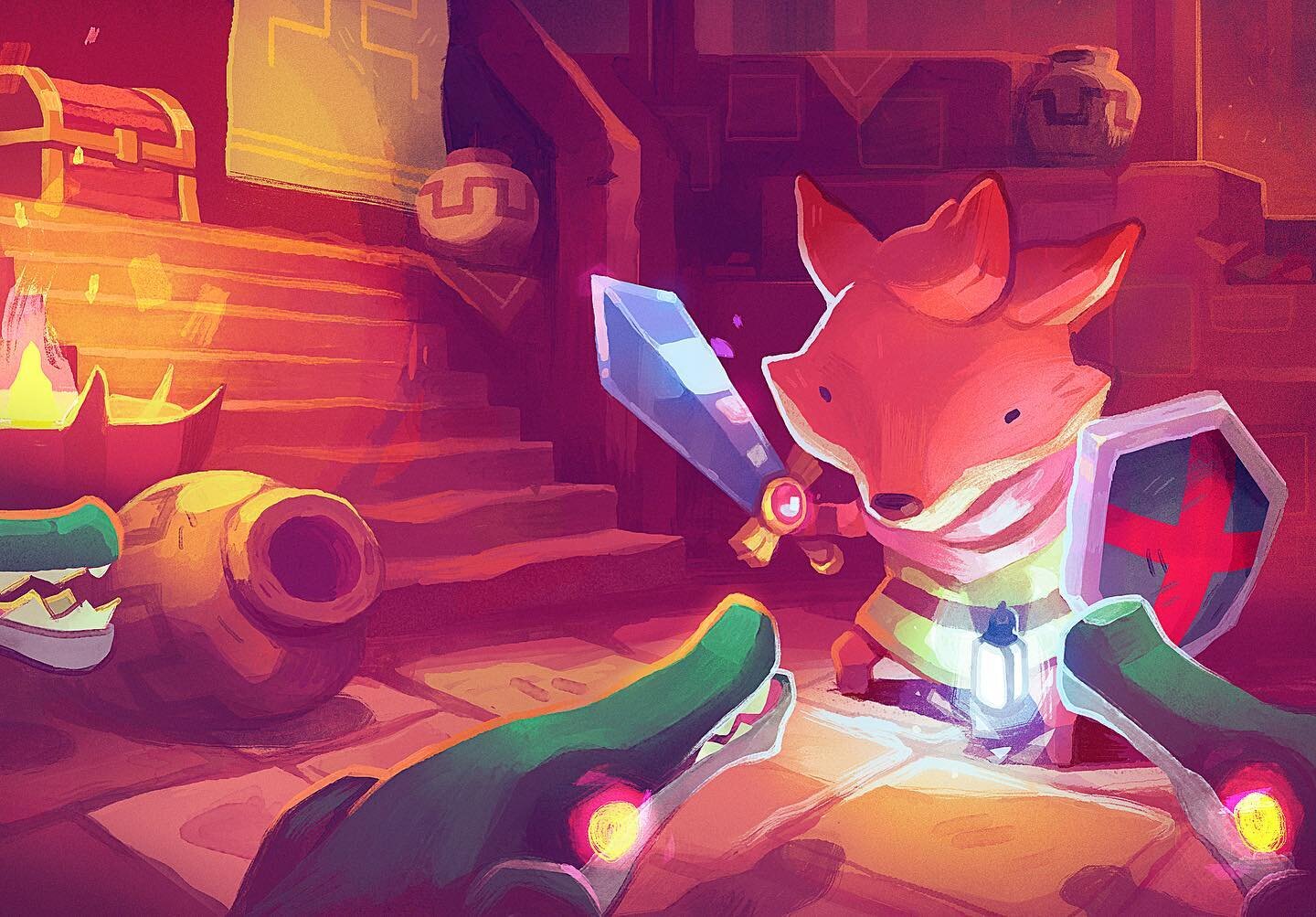For the TUNIC fans, here&rsquo;s an illustration I did this year for @finjico and @gamestribune 🦊⚔️

It&rsquo;s my first ever magazine cover illustration. My younger self would have been very proud 🥲

#tunic #videogames #illustration