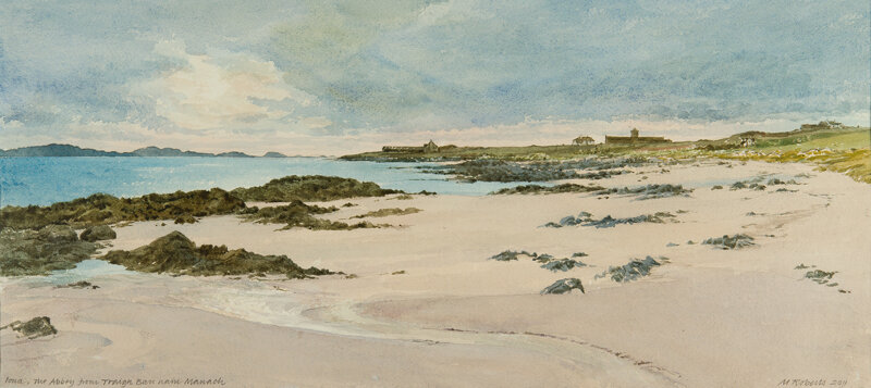 Iona Abbey from Traigh Bhan, Iona