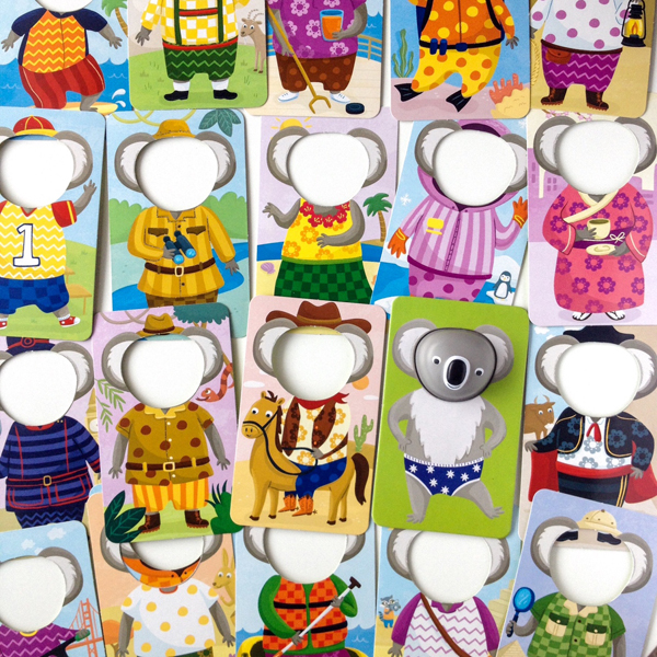 Koala player card in underwear! Game cards with different outfits from around the world.