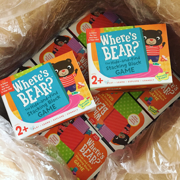 A fun block game I illustrated for Peaceable Kingdom Press- Where's Bear?
