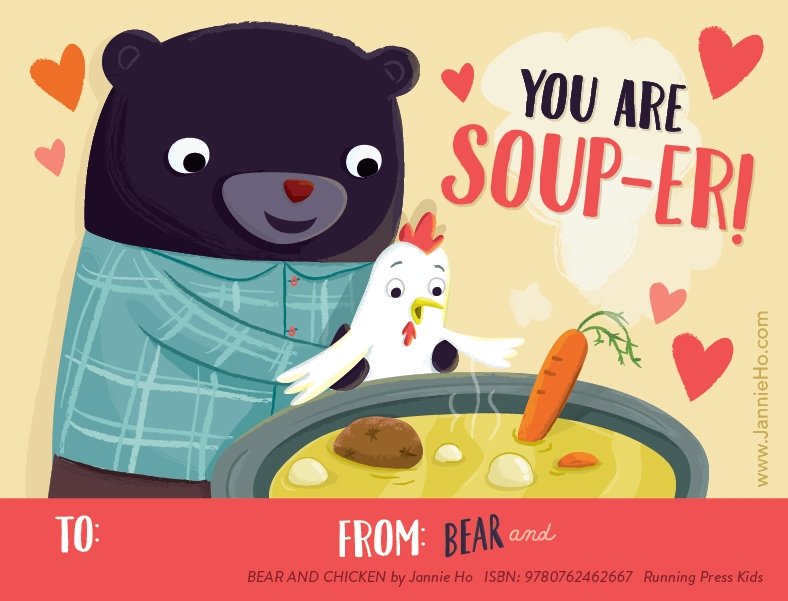 Bear and Chicken Valentines