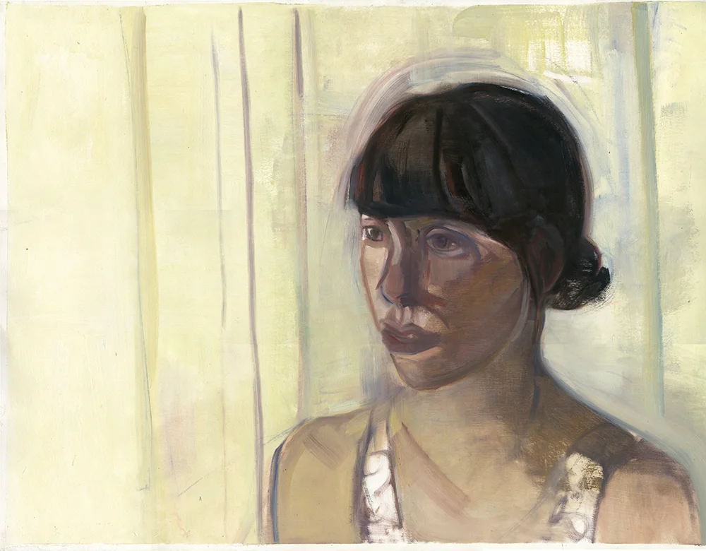 Amanda (Giverny residency), 19 1/2'' x 25 1/2'', Oil on Paper. Private Collection.