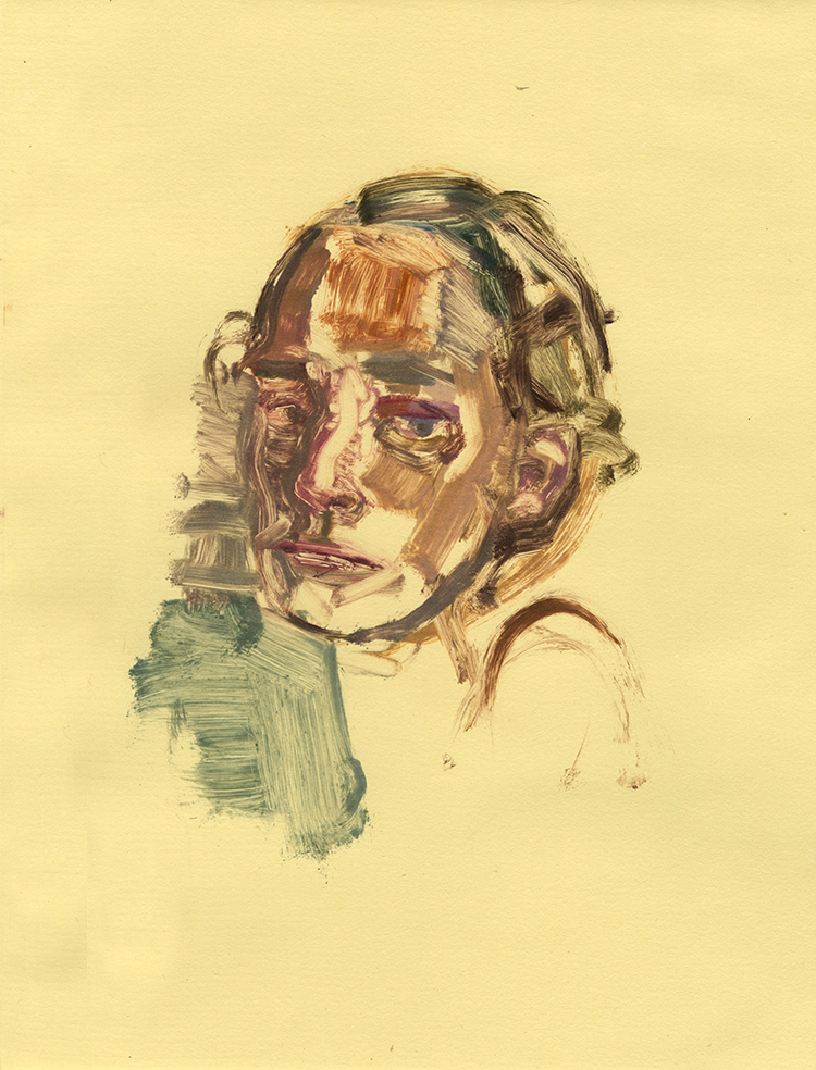 Christine , 9'' x 12'', Monotype