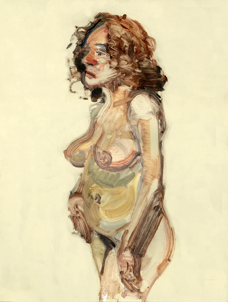 Christine (Standing Nude) , 9'' x 12'', Monotype