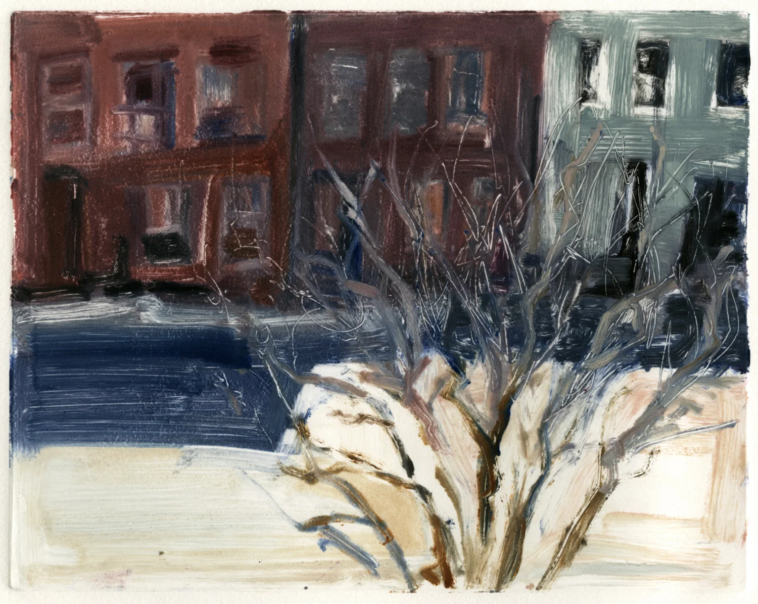   View from 130 South 2nd Street , 10" x 8", Monotype 