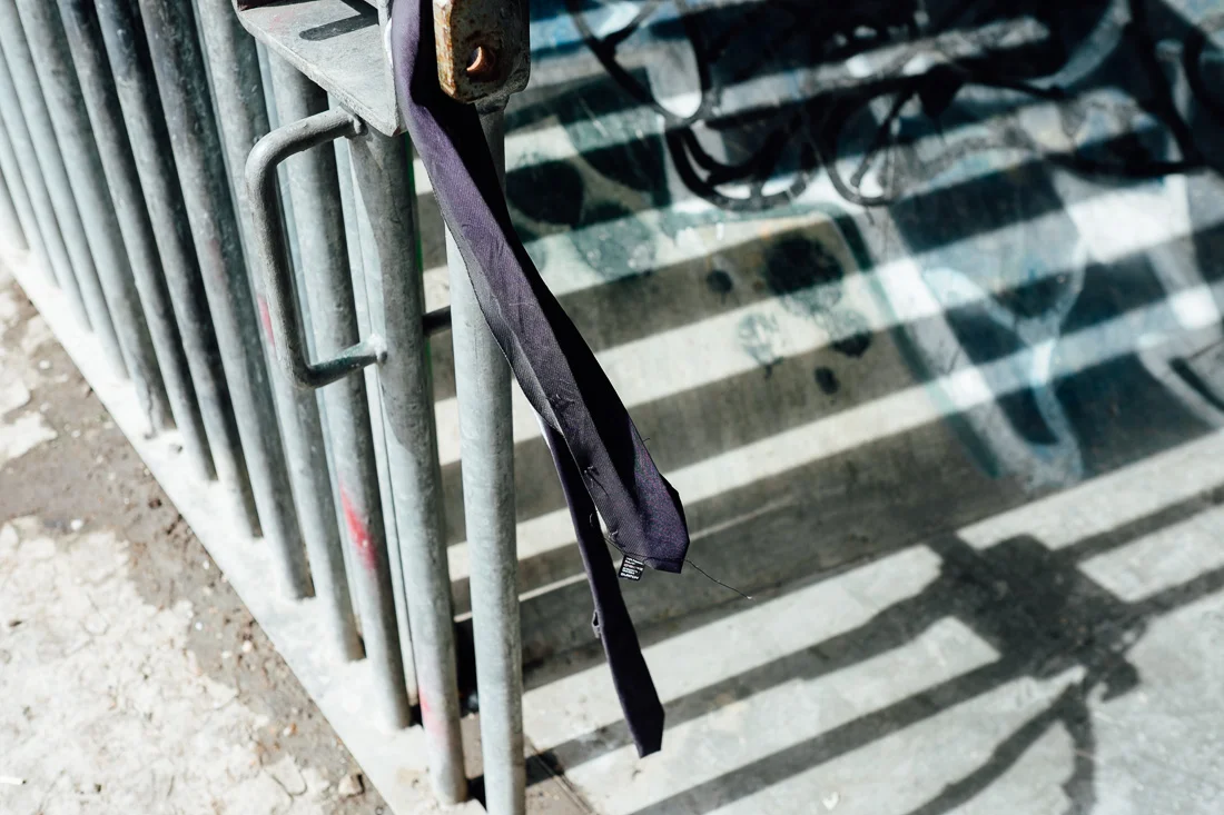 Part of an on-going project of found clothing called 'Something Happened Here' © Andrew Newson