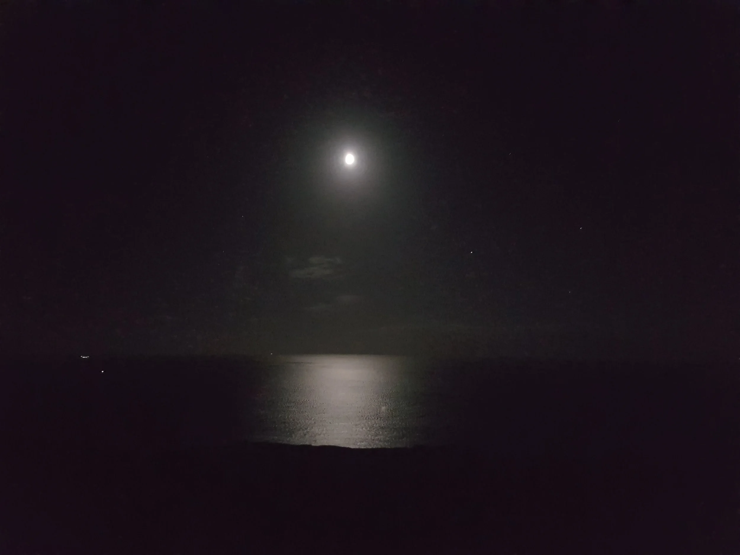 The moon shimmers over the ocean - © Andrew Newson