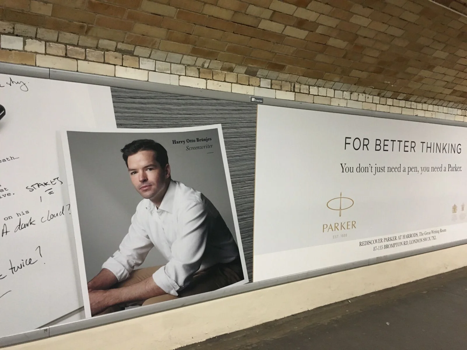 Mr Parker Pen. Harry Otto Brunjes. South Kensington Underground