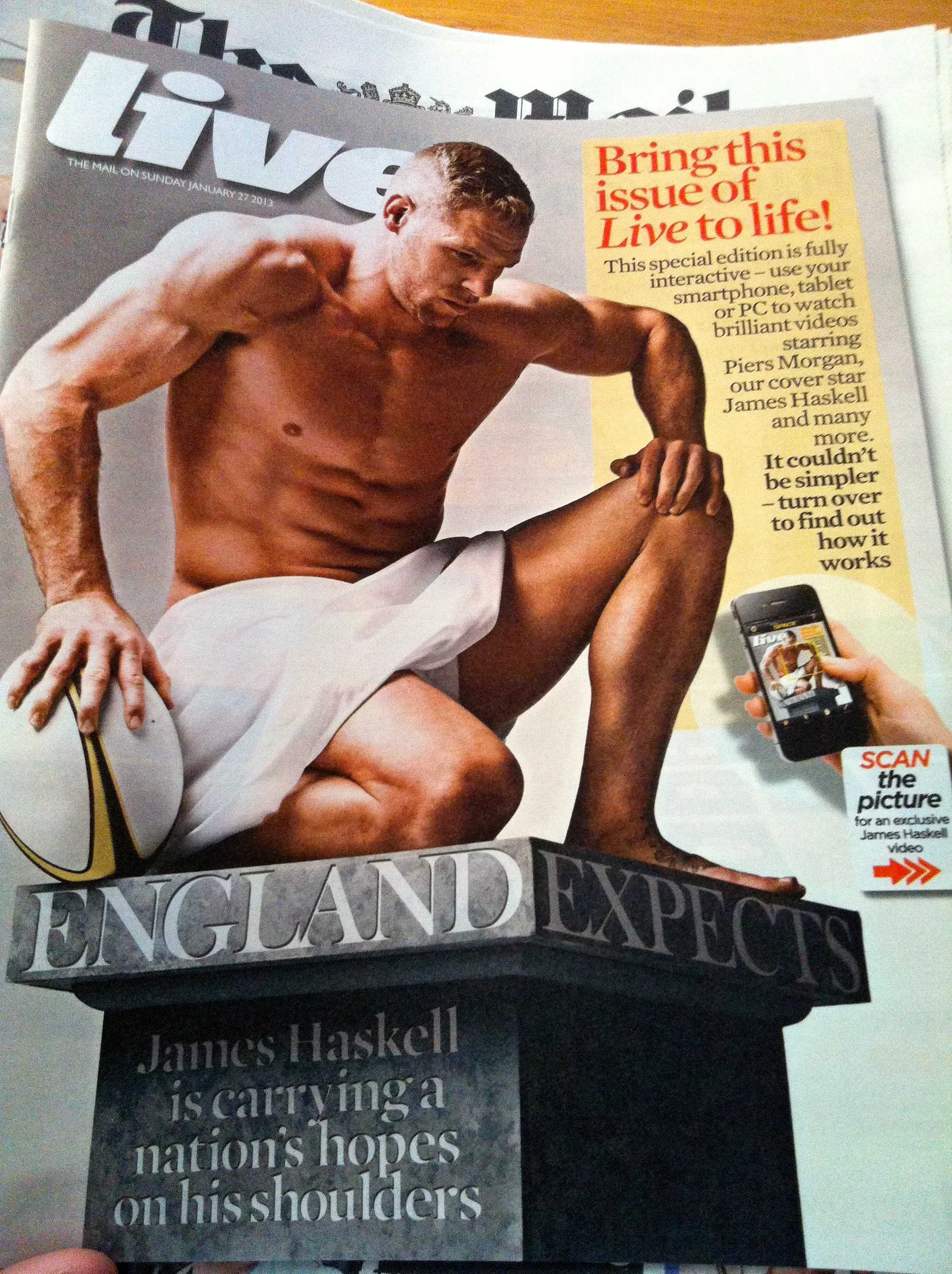 James Haskell, Cover feature