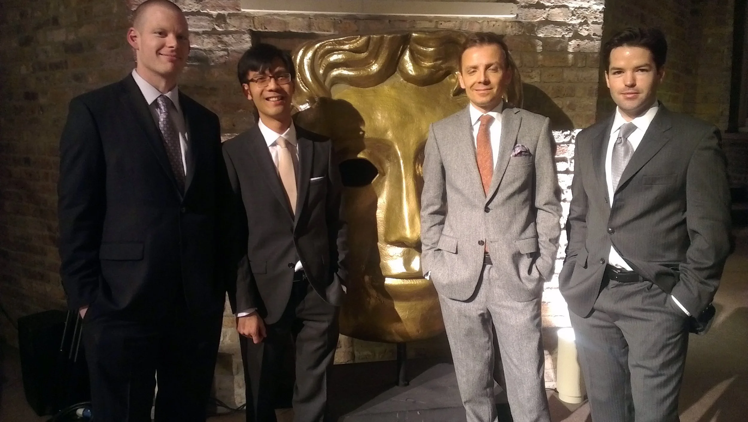 Mark Gill, Baldwin Li, Harry Otto Brunjes BAFTA.jpg
