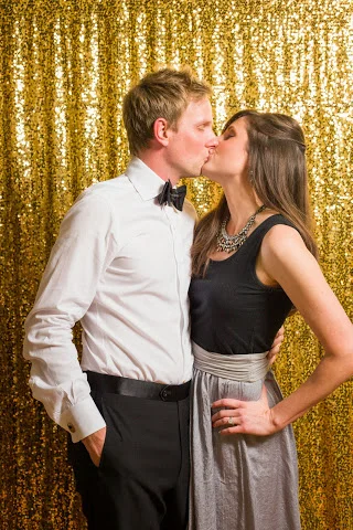 We couldn't wait until midnight for a kiss!