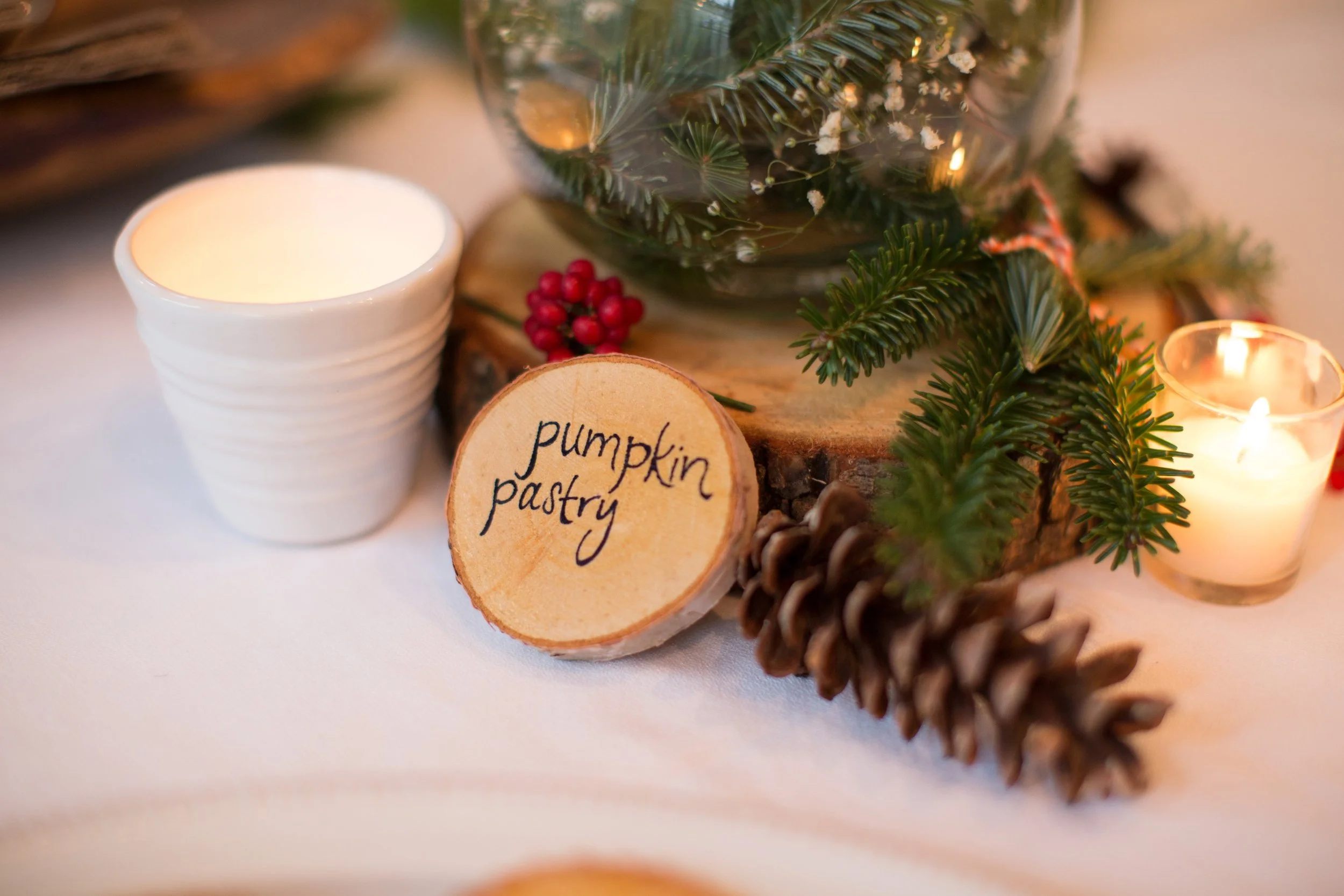 Rachel had a very specific aesthetic for her December baby shower, and it was so fun to run with it! She was expecting a girl, but didn't want anything overly girly, so we embraced the rustic, outdoorsy vibe that felt more her. Her cake is still one of my favorite party elements! To create the teepee, we just got sticks and greens from our yard, used floral tape and twine to keep it together, and it made a gorgeous statement piece.